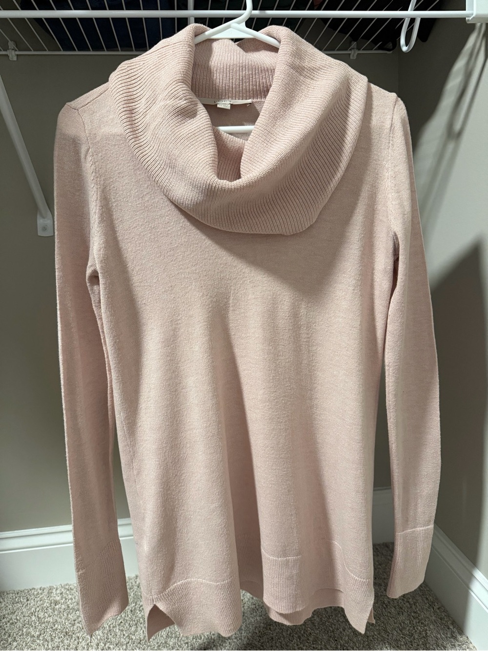 LOFT Light Blush Cowl Neck Sweater